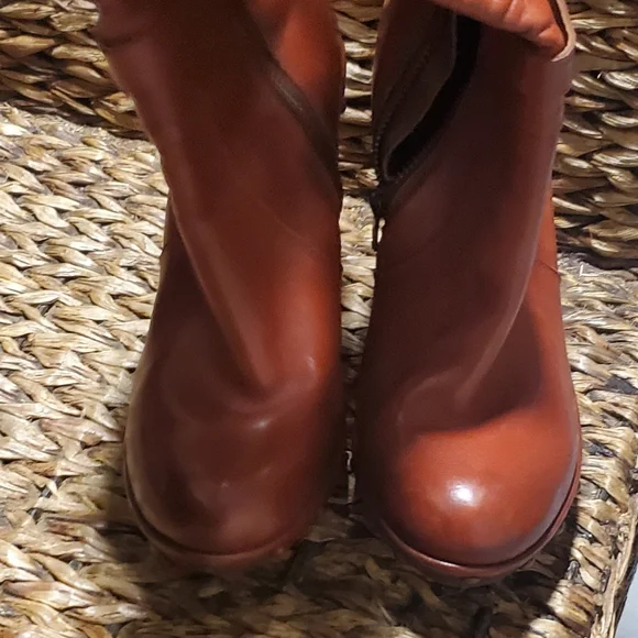 Kork-Ease Bailey Knee High Clog Heeled Platform Boots Rust/Cognac Size 6.5 - Picture 5 of 9